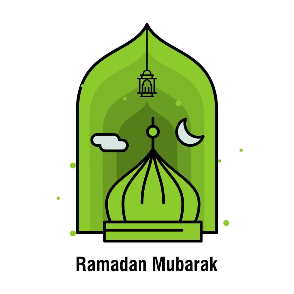 Ramadan Kareem concept banner vector illustration