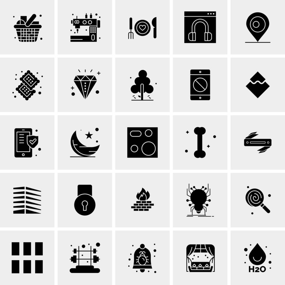 25 iconos de negocios universales vector ilustración de icono creativo para usar en proyectos relacionados con la web y dispositivos móviles