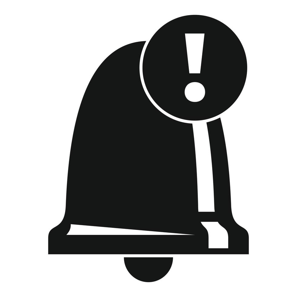 Ringing notification icon, simple style vector