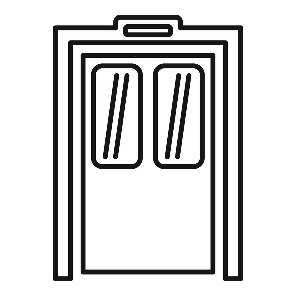 Open elevator icon, outline style vector