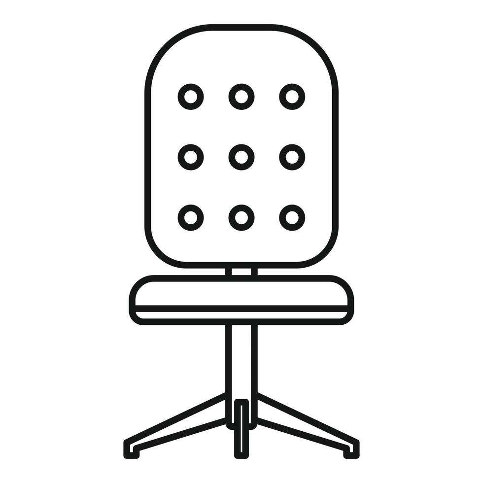 icono de silla de oficina, estilo de contorno vector