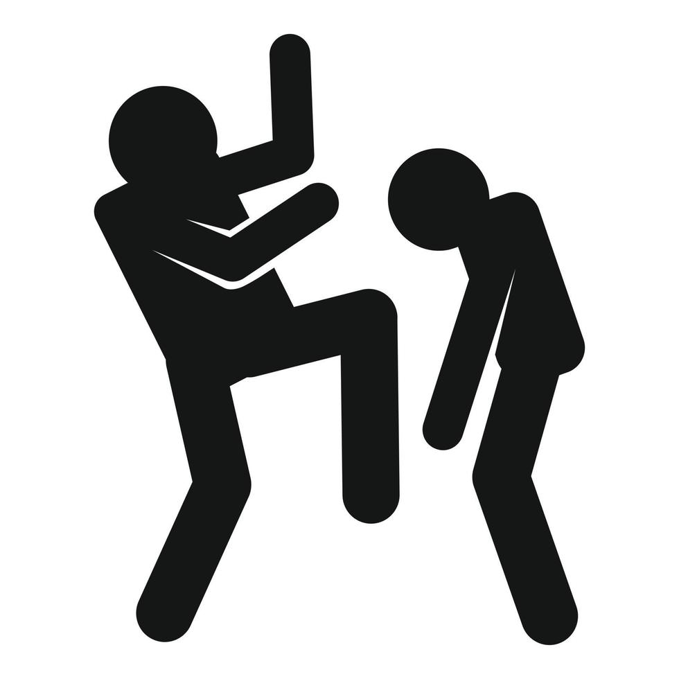 Violence icon, simple style vector