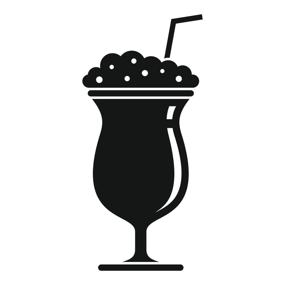 Ice cream smoothie icon, simple style vector