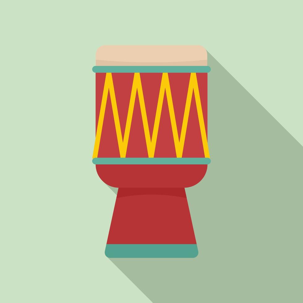 Brazil drums icon, flat style vector