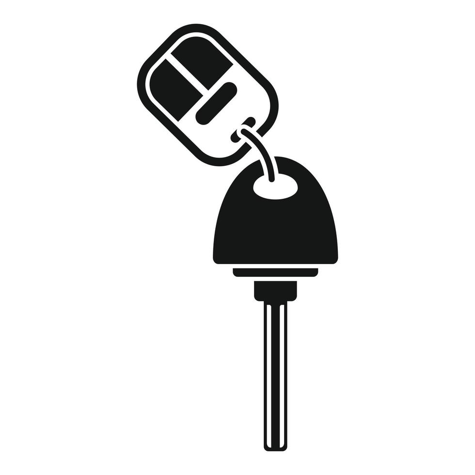 Car key icon, simple style vector
