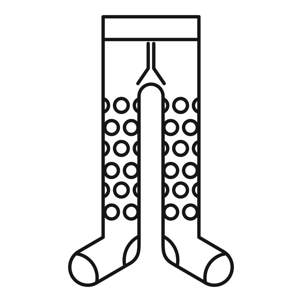 Dotted tights icon, outline style vector