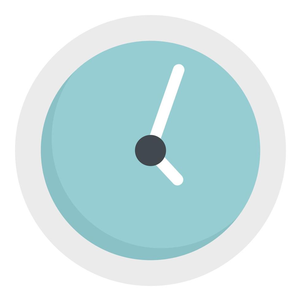 Wall clock icon, flat style vector