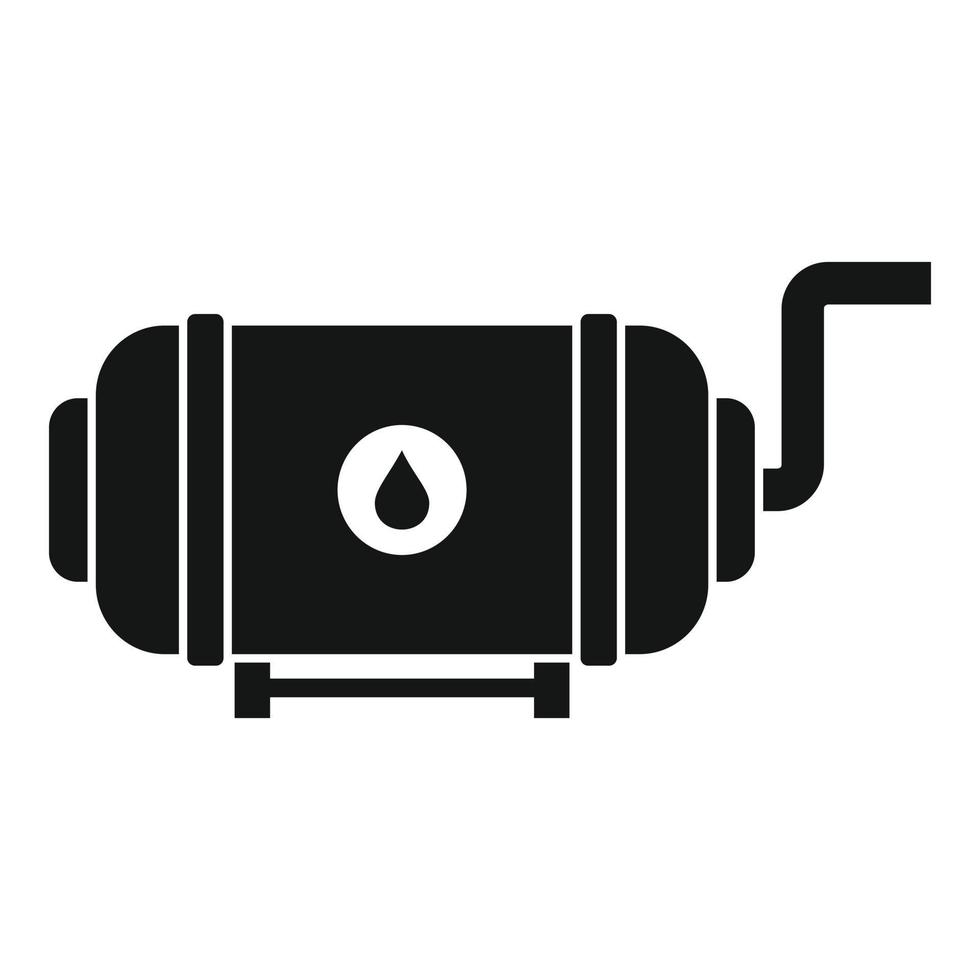 Full milk tank icon, simple style vector