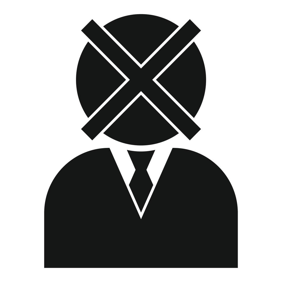 Office unemployed man icon, simple style vector