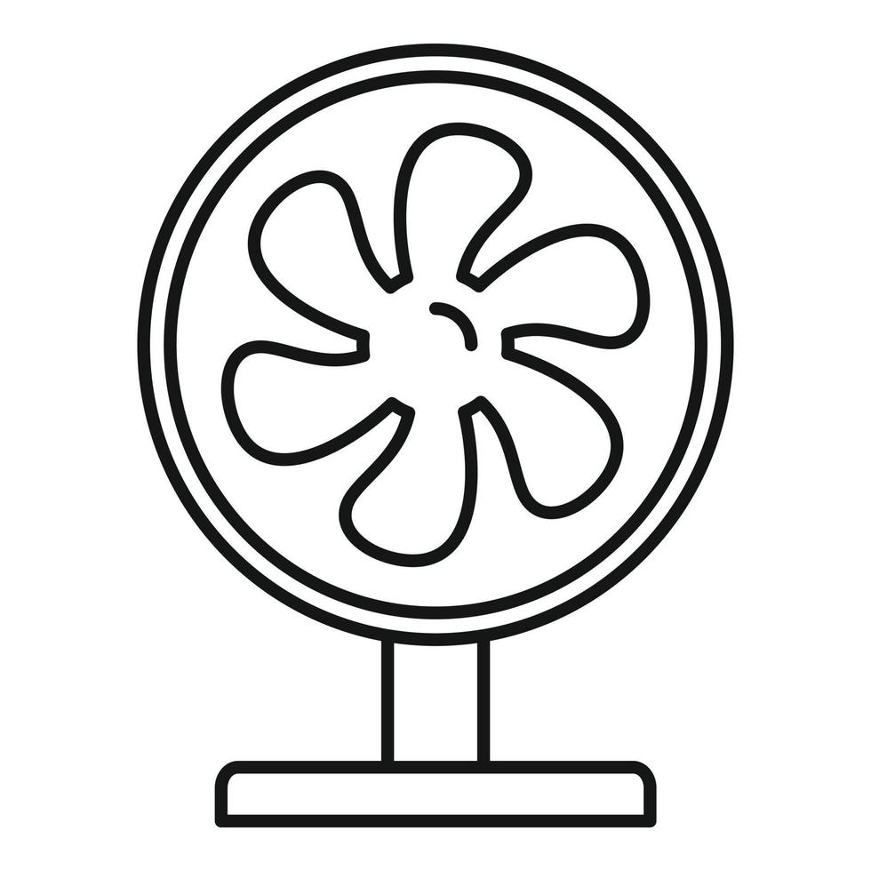 Home fan stand icon, outline style vector