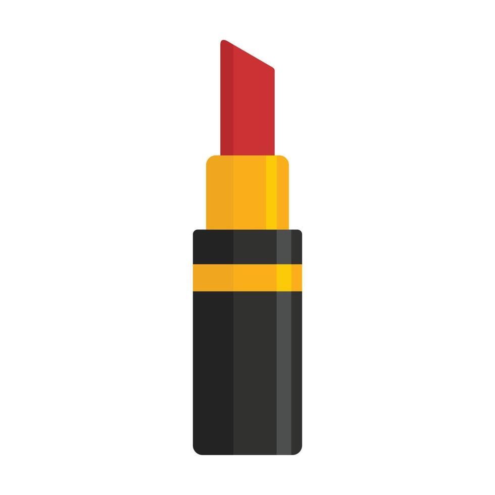 Fashion lipstick icon, flat style vector