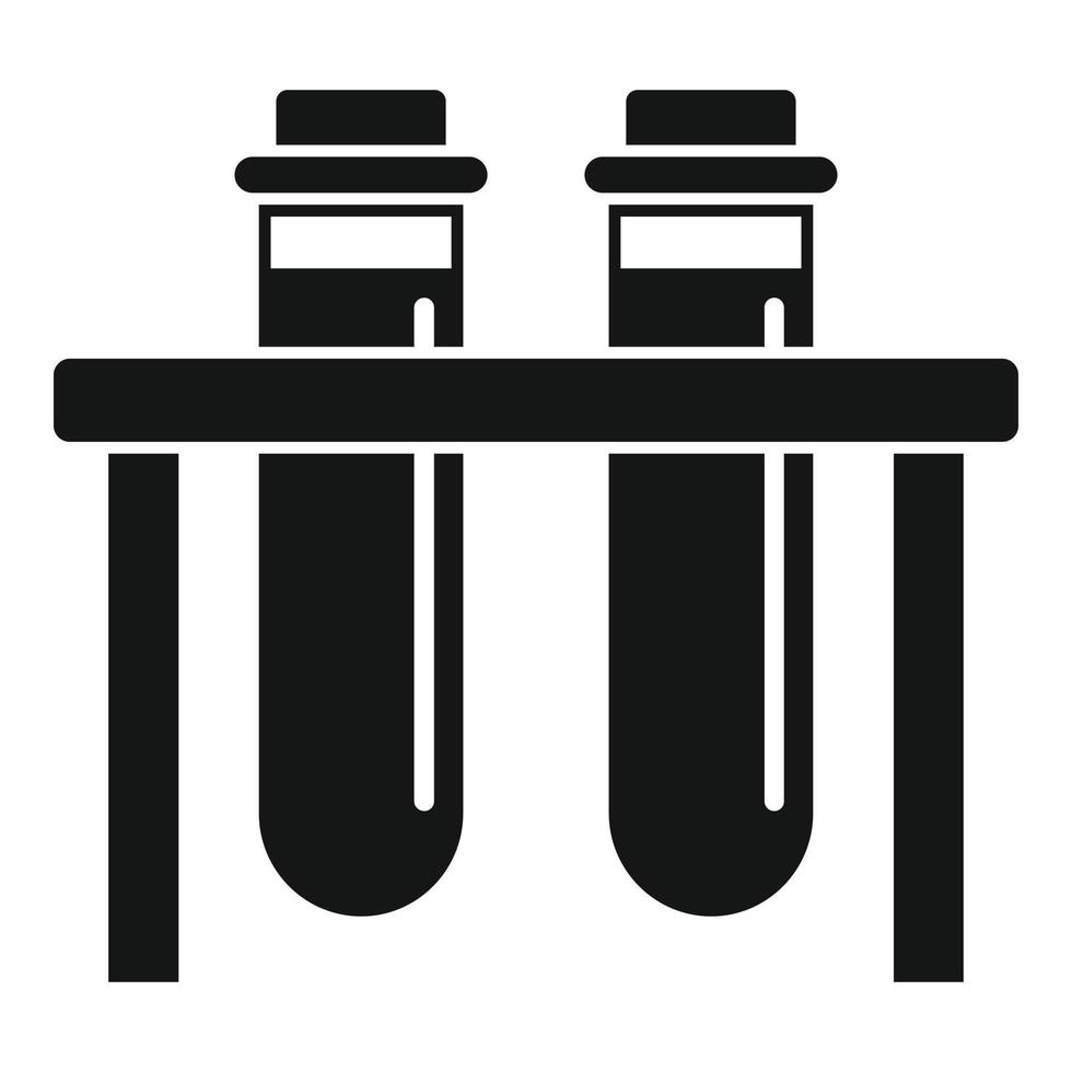 Test tube stand icon, simple style vector