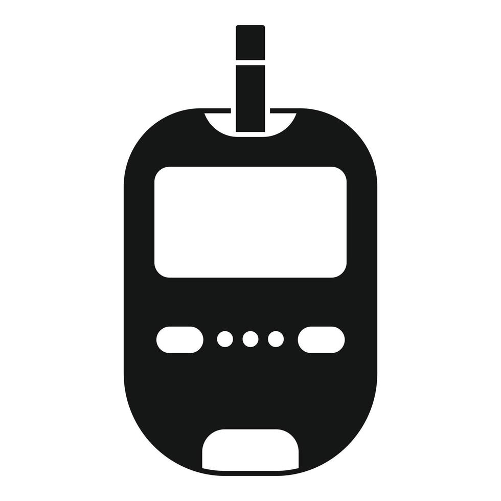 Glucose meter icon, simple style vector