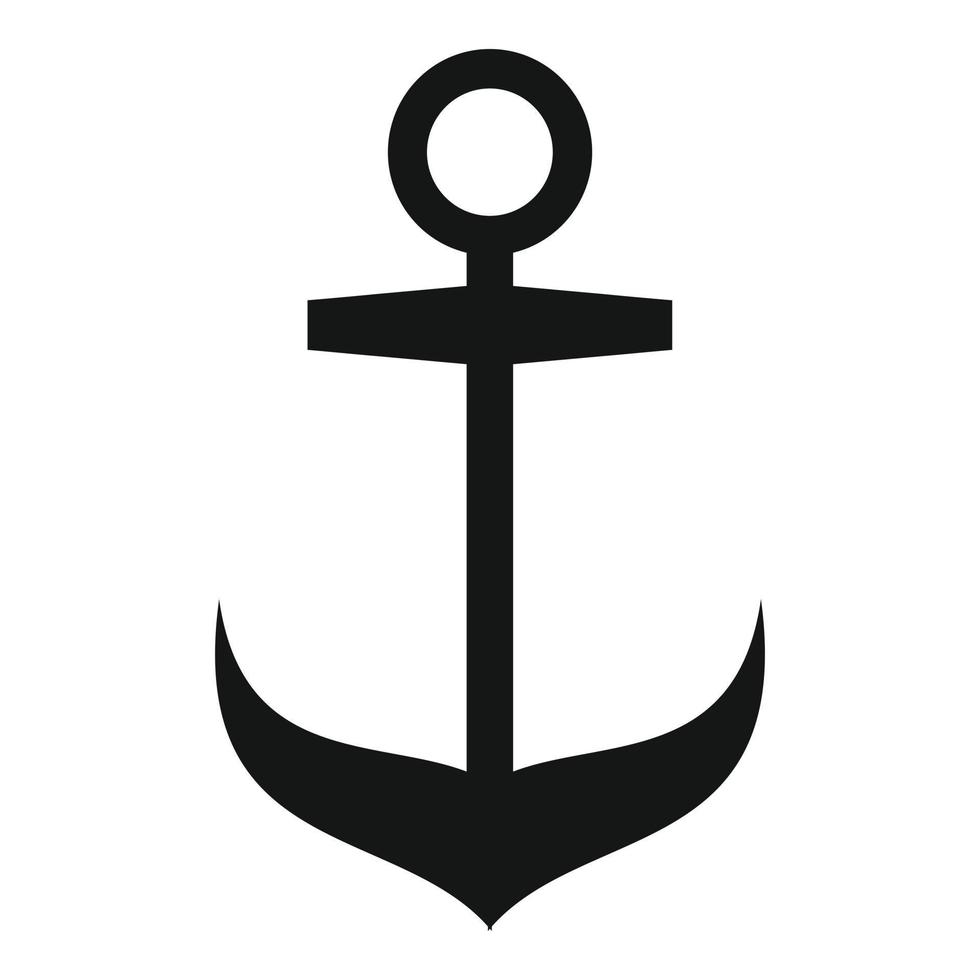 Anchor equipment icon, simple style vector