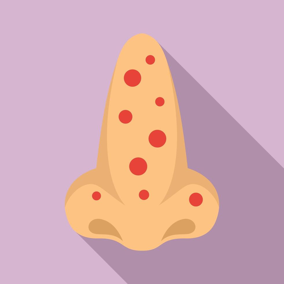 Nose measles icon, flat style vector