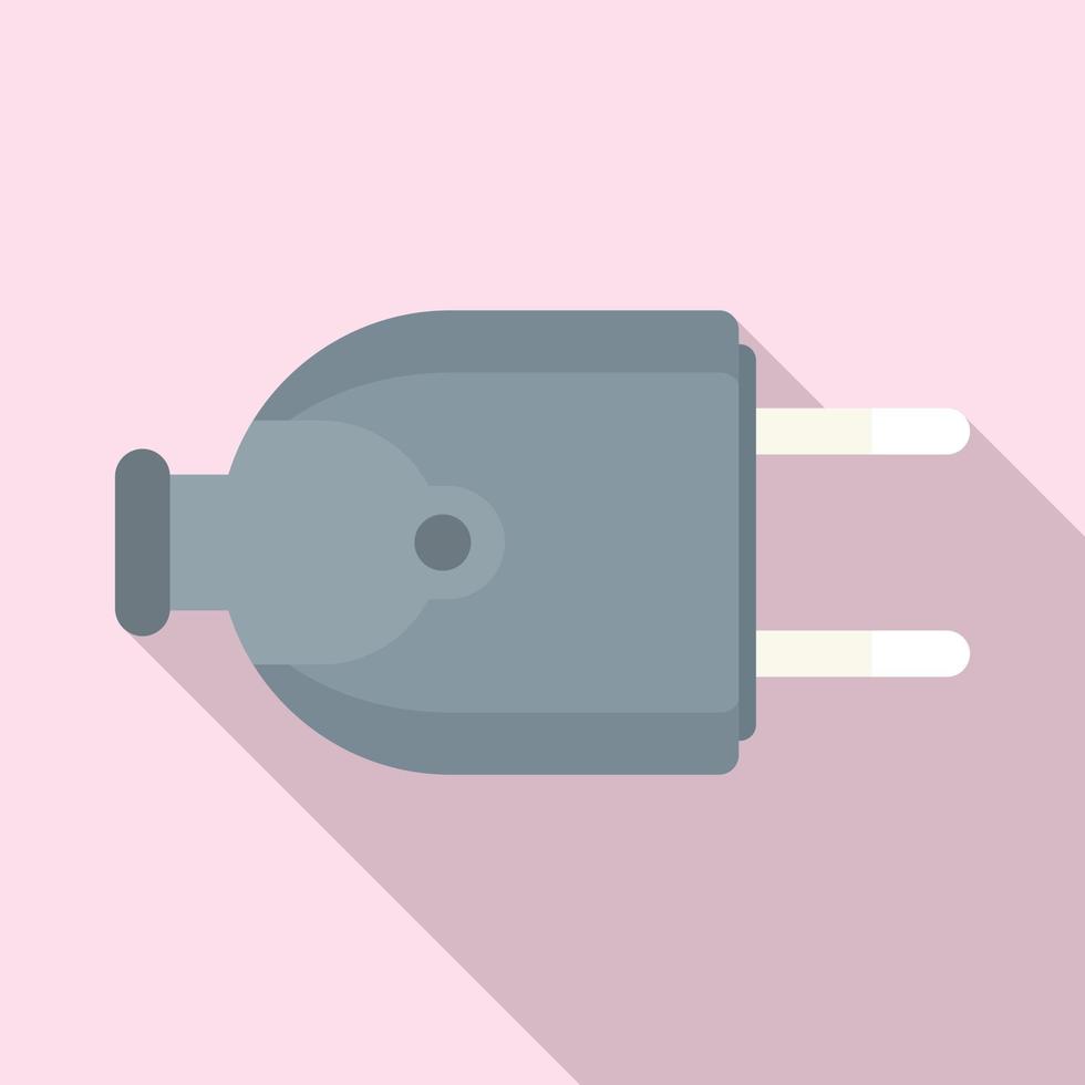 icono de enchufe eléctrico de la casa, estilo plano vector