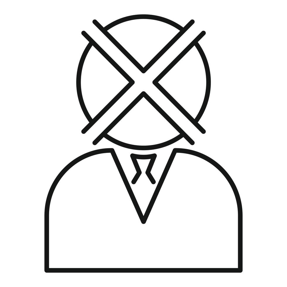 Office unemployed man icon, outline style vector