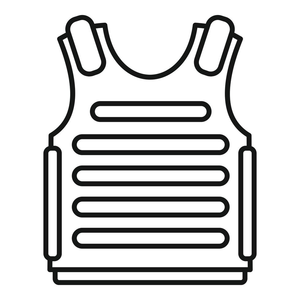 Body armor icon, outline style 14544843 Vector Art at Vecteezy