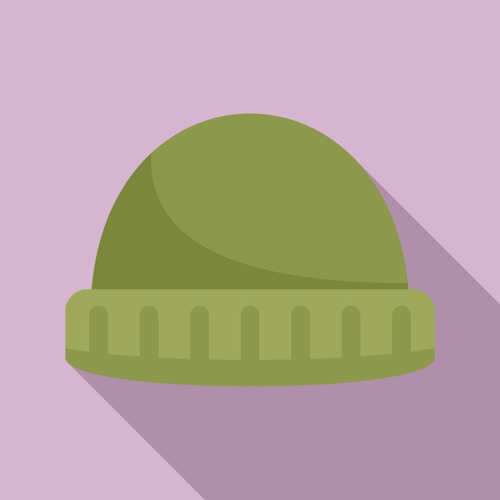 Fisherman cap icon, flat style vector