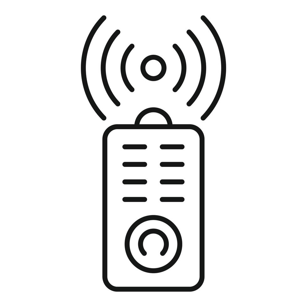 Universal remote control icon, outline style vector
