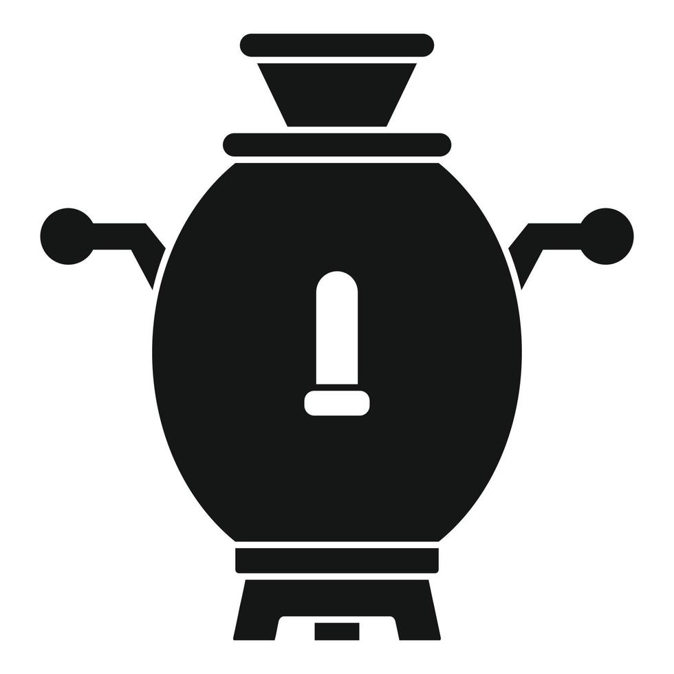 icono de samovar nacional, estilo simple vector