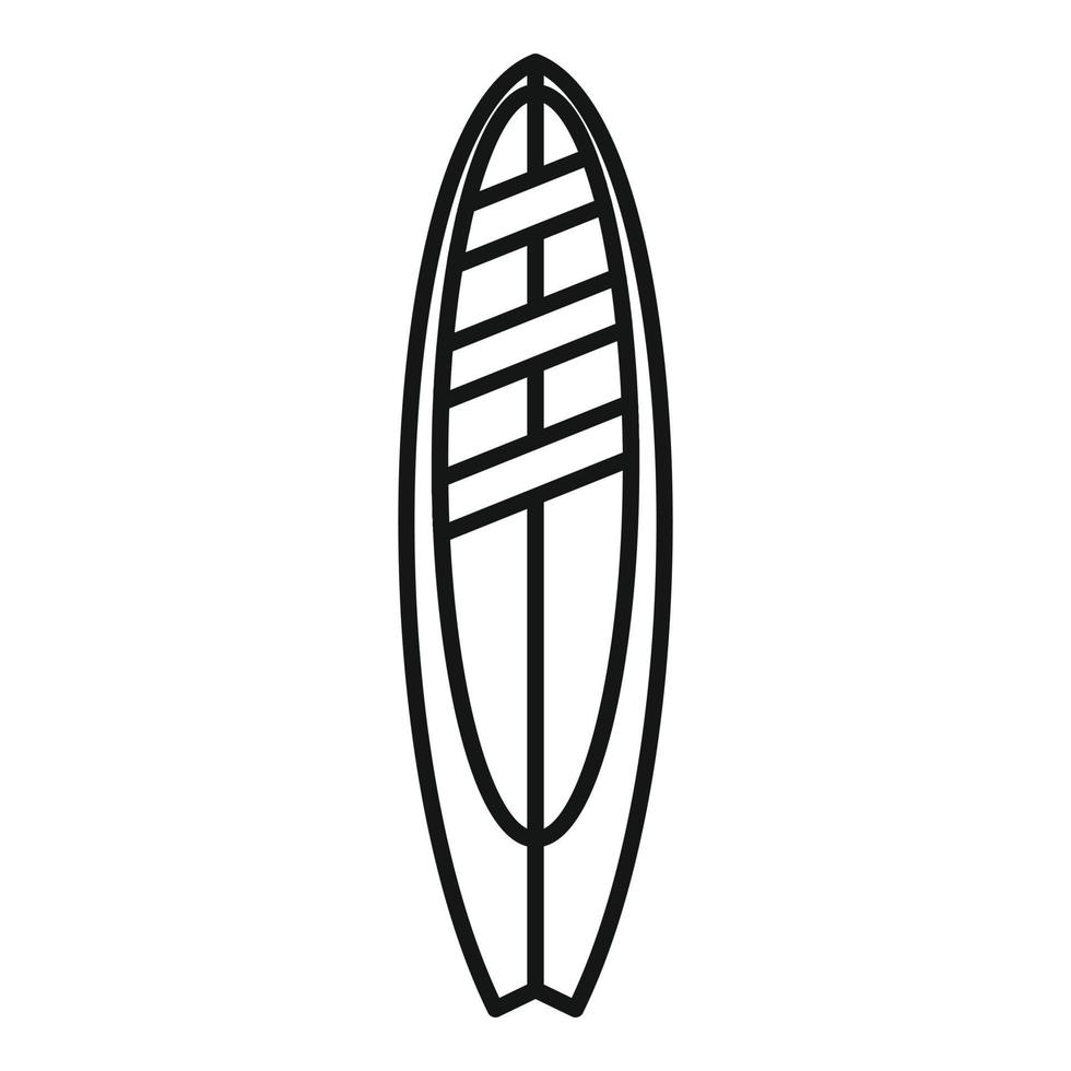 Surf board icon, outline style vector