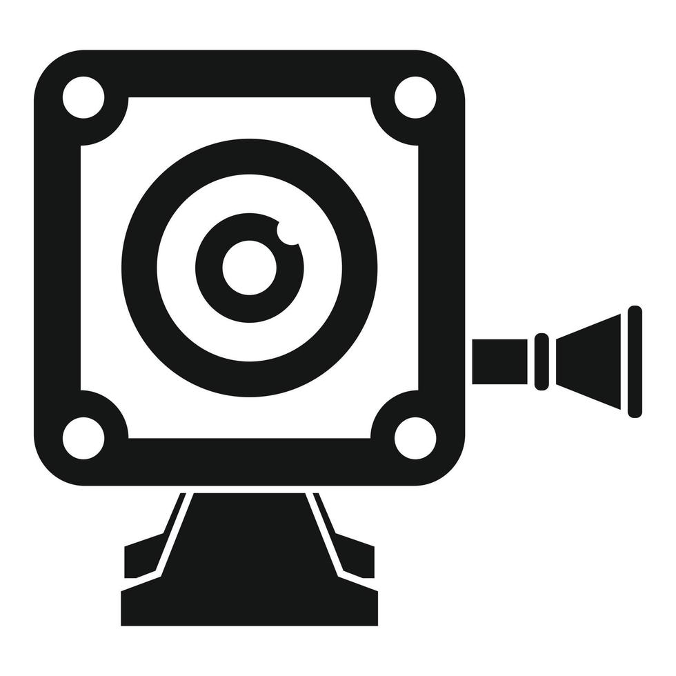 Small action camera icon, simple style vector