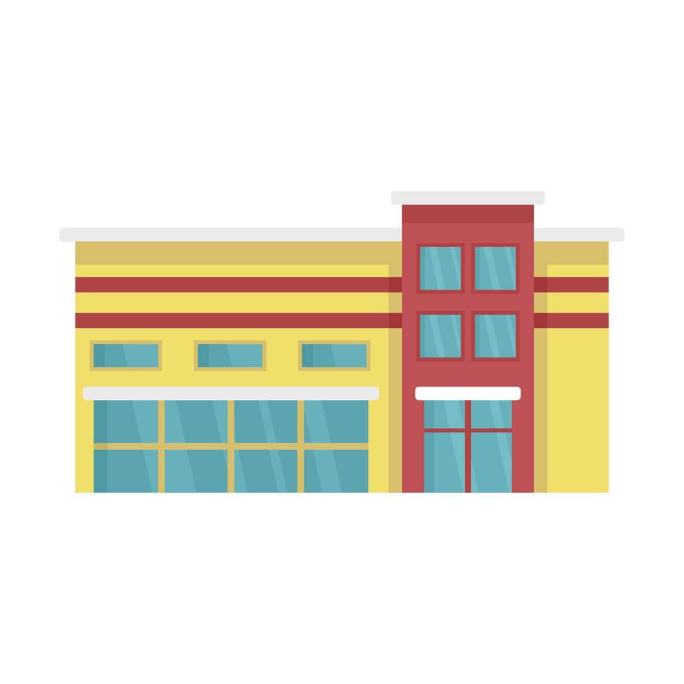 icono de centro comercial, estilo plano vector