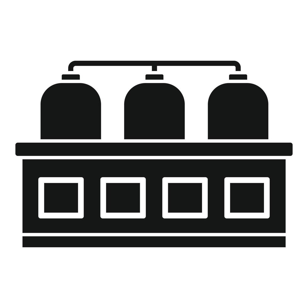 Milk factory building icon, simple style vector