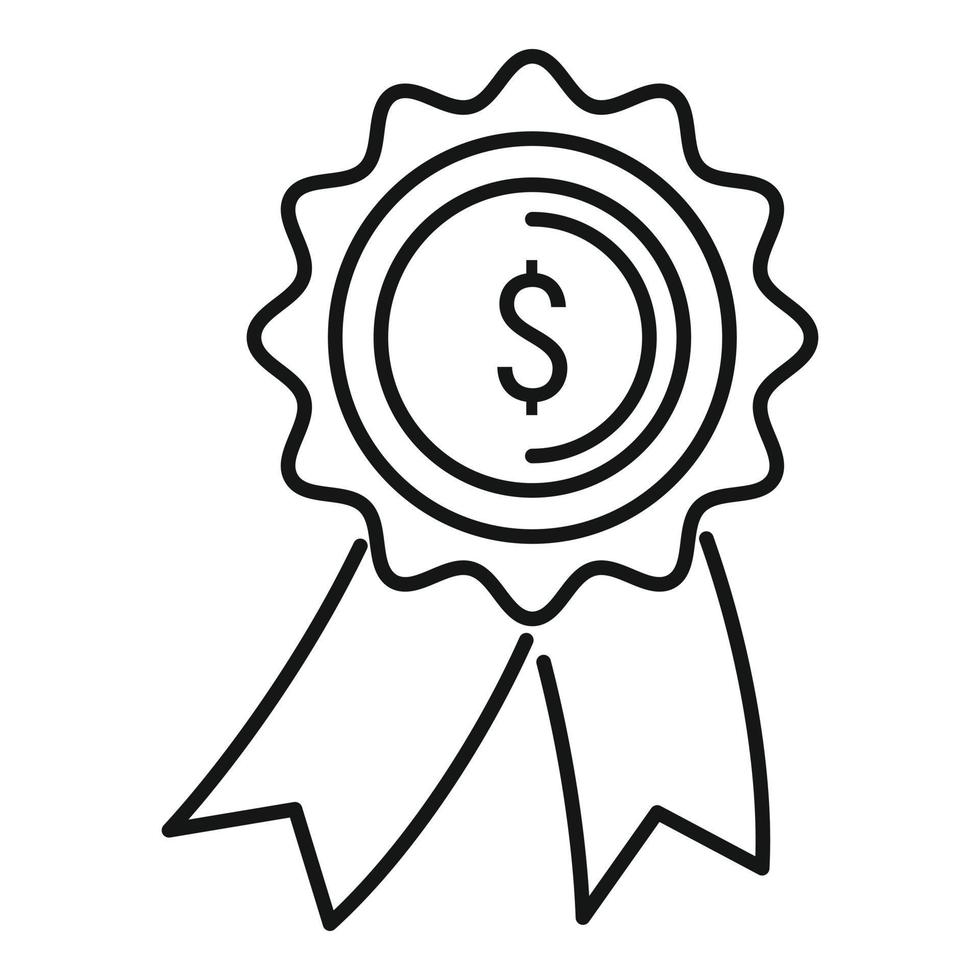 Money startup emblem icon, outline style vector
