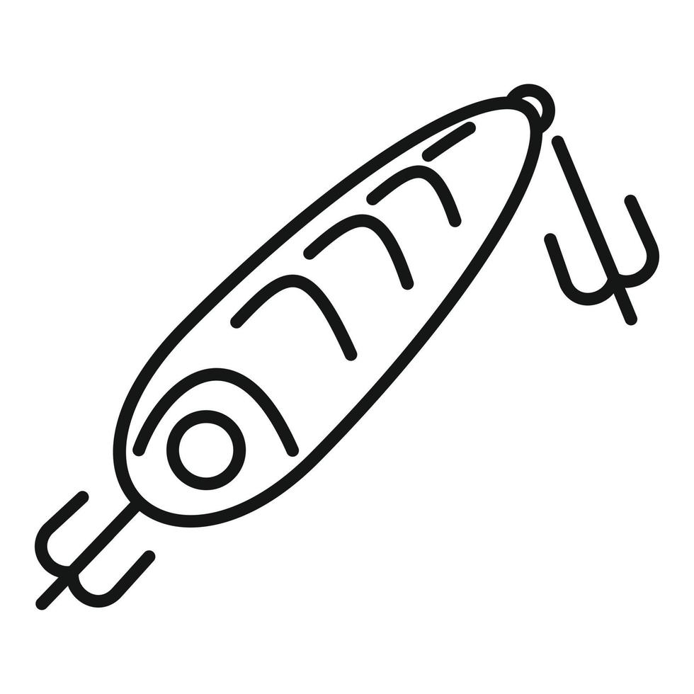 Fish bait catch icon, outline style vector