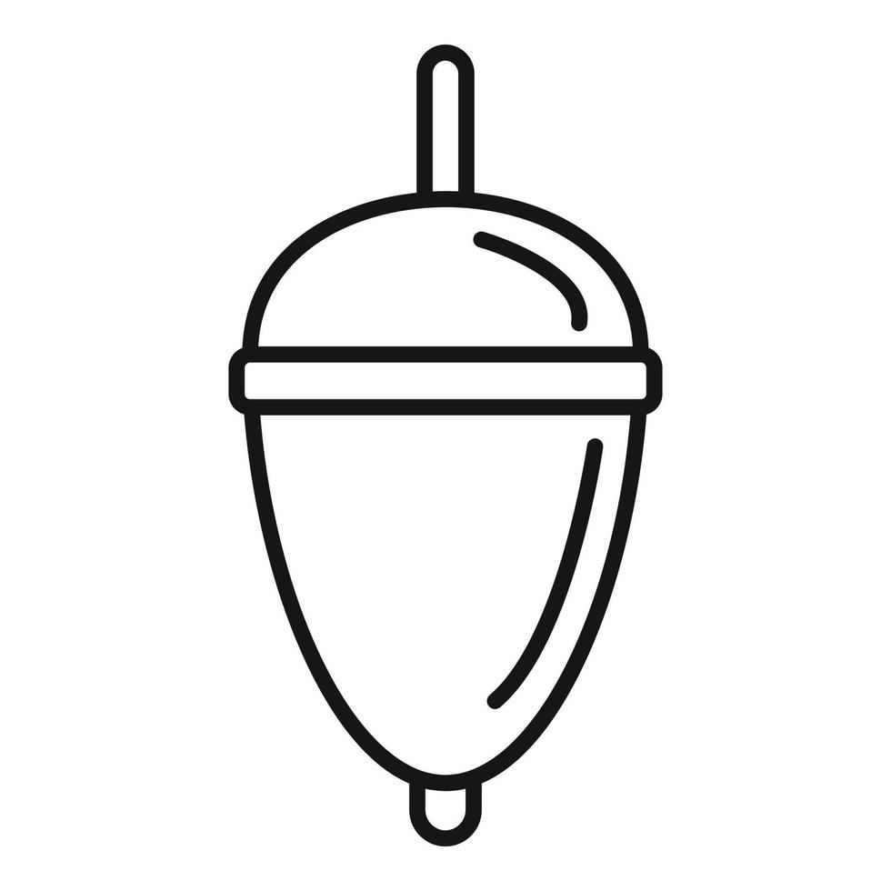 Bobber summer icon, outline style vector