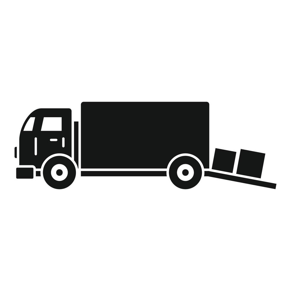 Warehouse truck icon, simple style vector