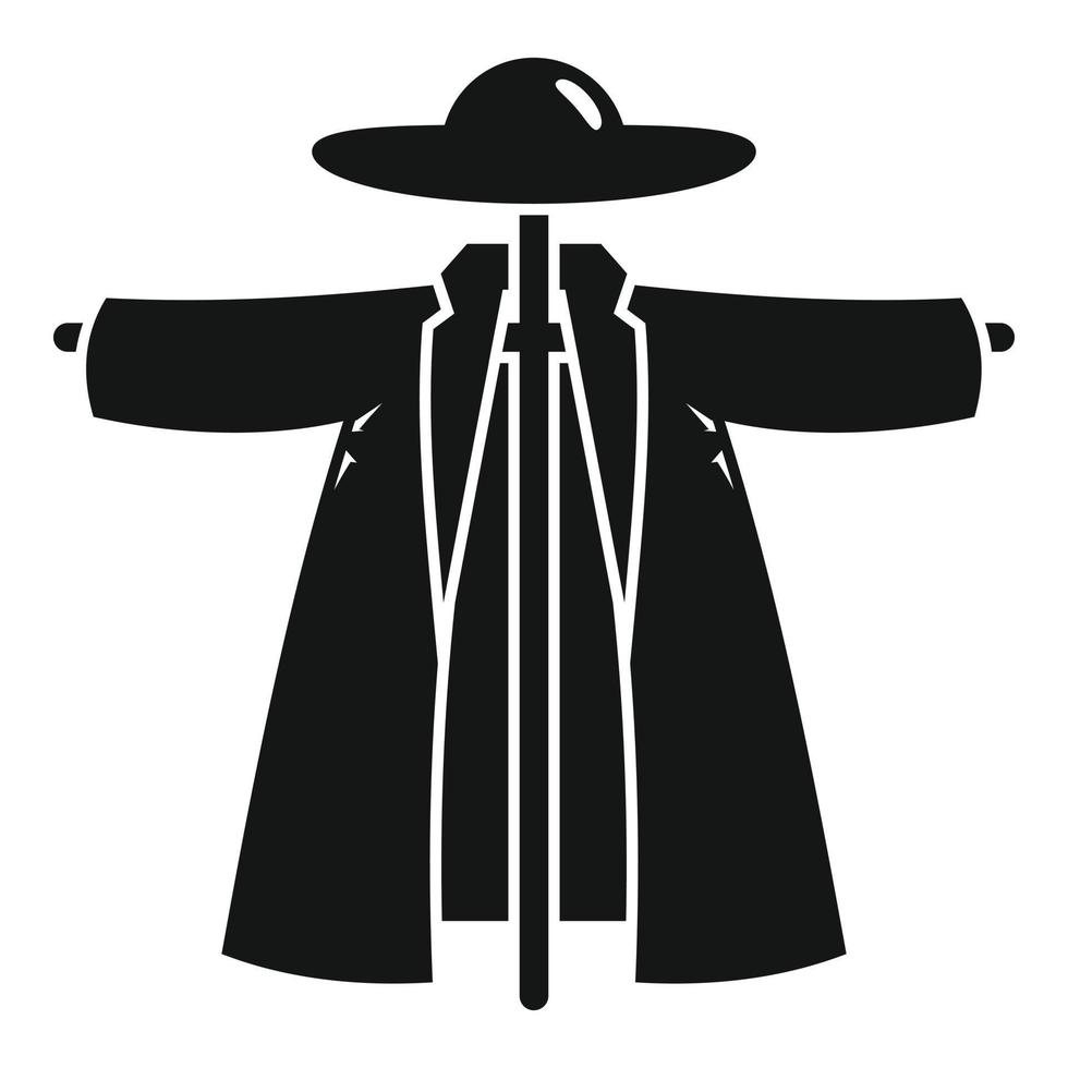 Garden scarecrow icon, simple style vector