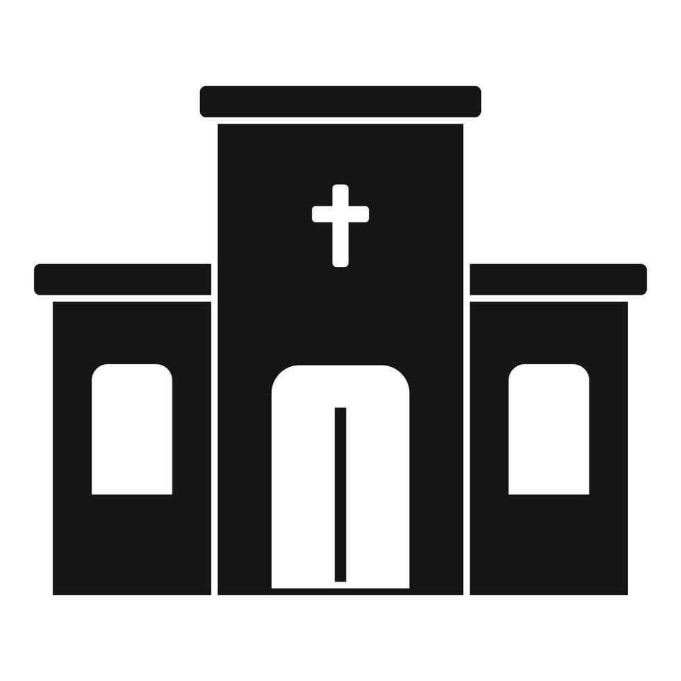 Catholic church icon, simple style vector