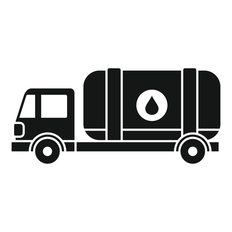 Milk truck tank icon, simple style vector