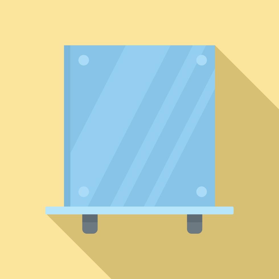 icono de espejo de vestidor, estilo plano vector