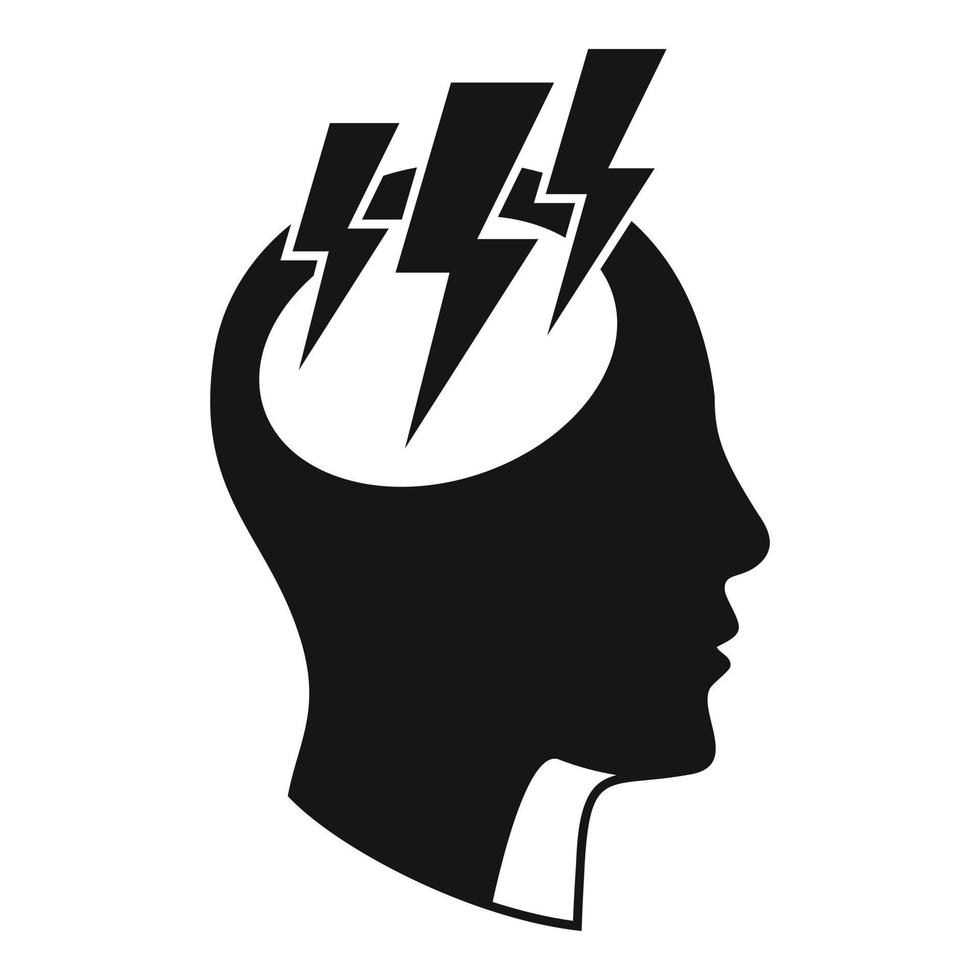Measles headache icon, simple style vector