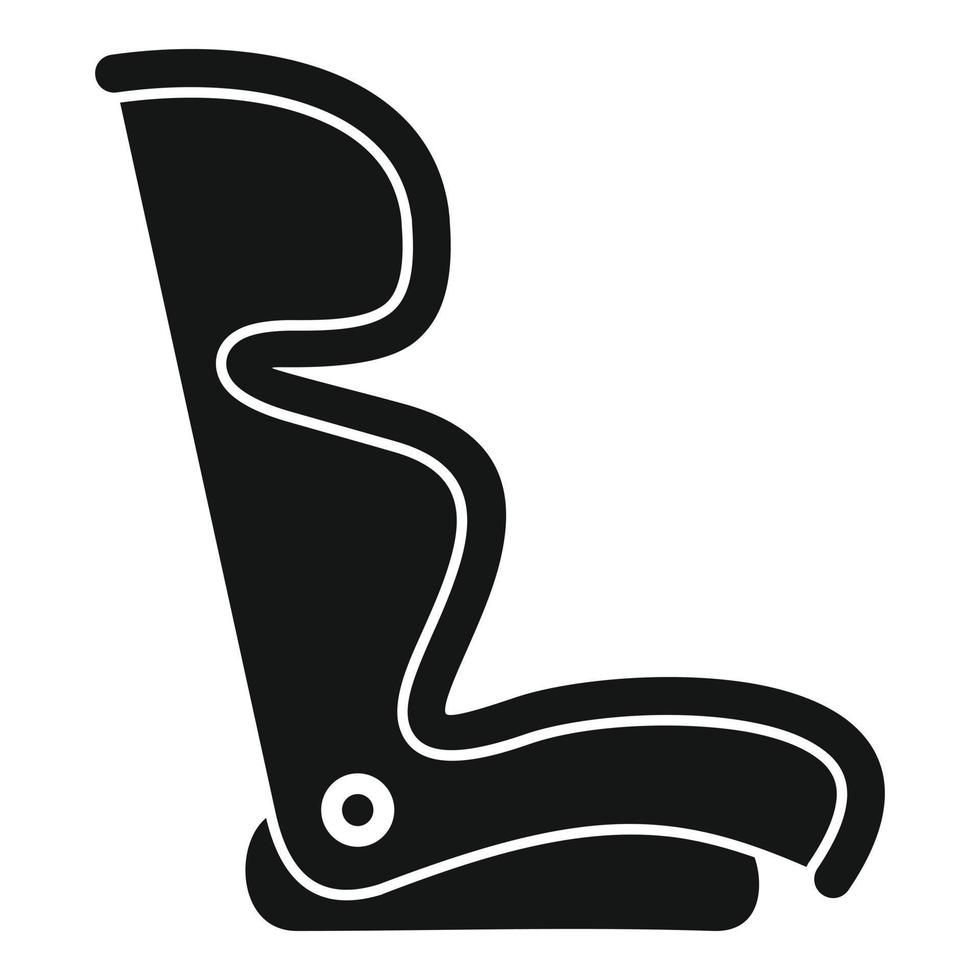 icono de asiento de coche de bebé de viaje, estilo simple vector