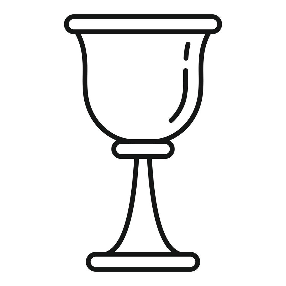 icono de taza de oración, estilo de contorno vector