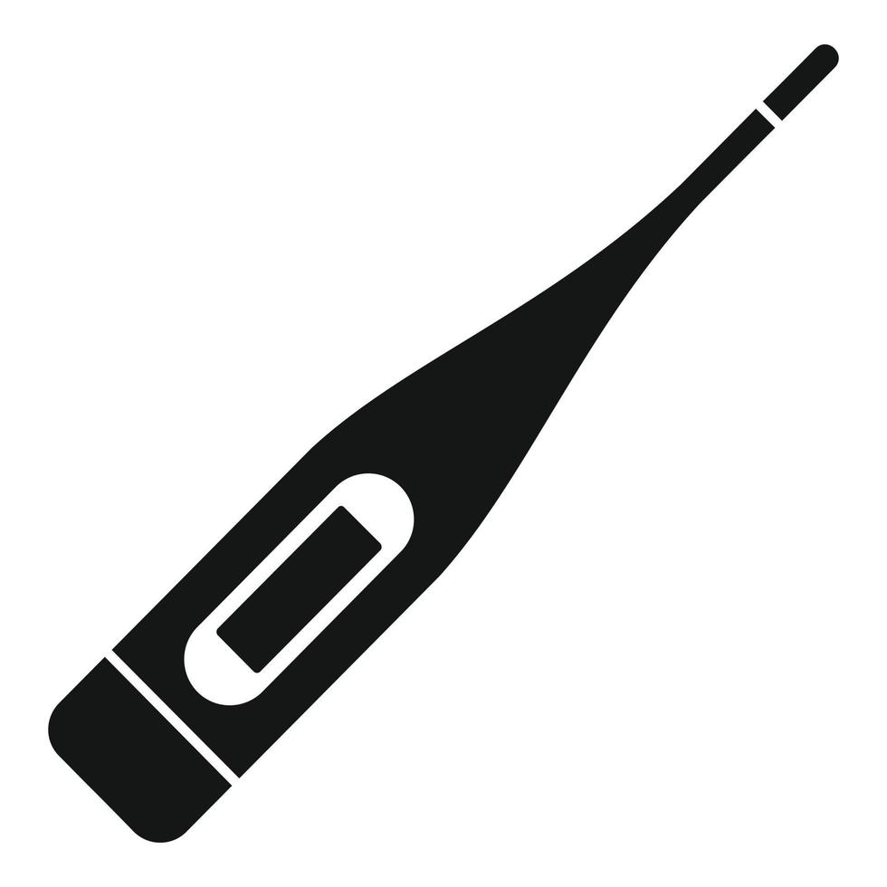 Electronic thermometer icon, simple style vector