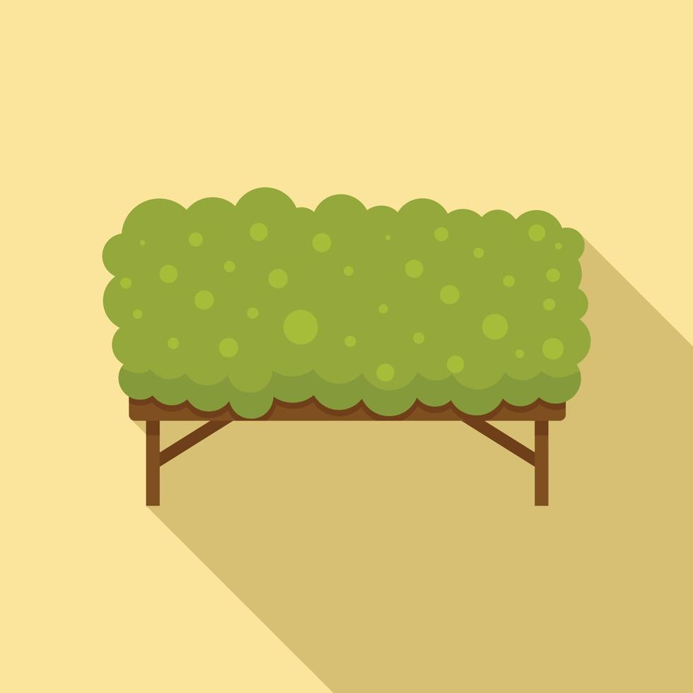 Dog training grass barrier icon, flat style vector