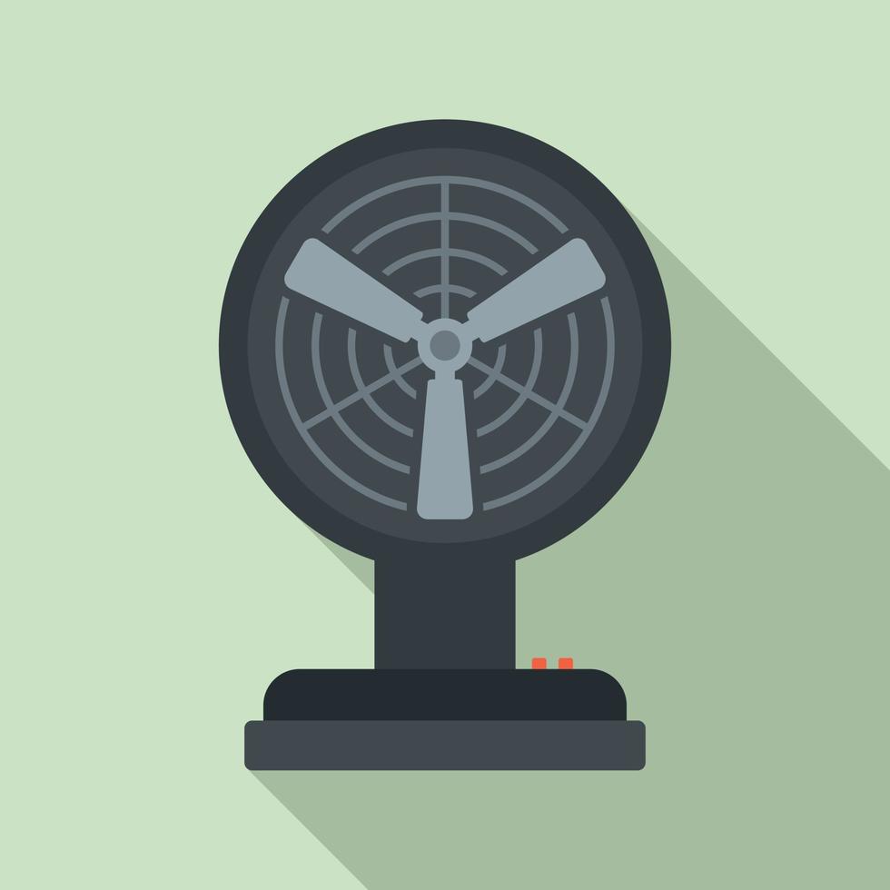 Summer room fan icon, flat style vector