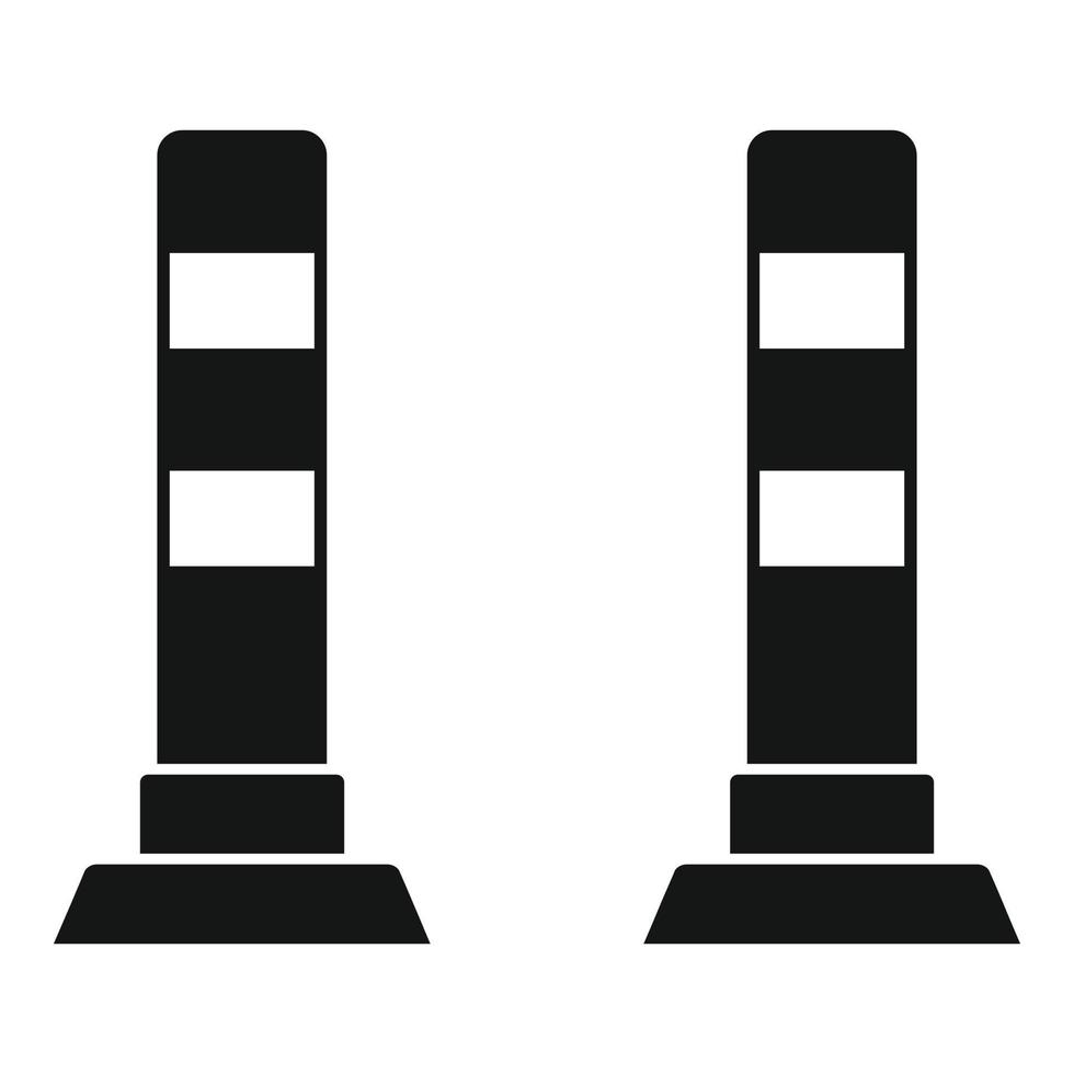 icono de pilar de carretera, estilo simple vector