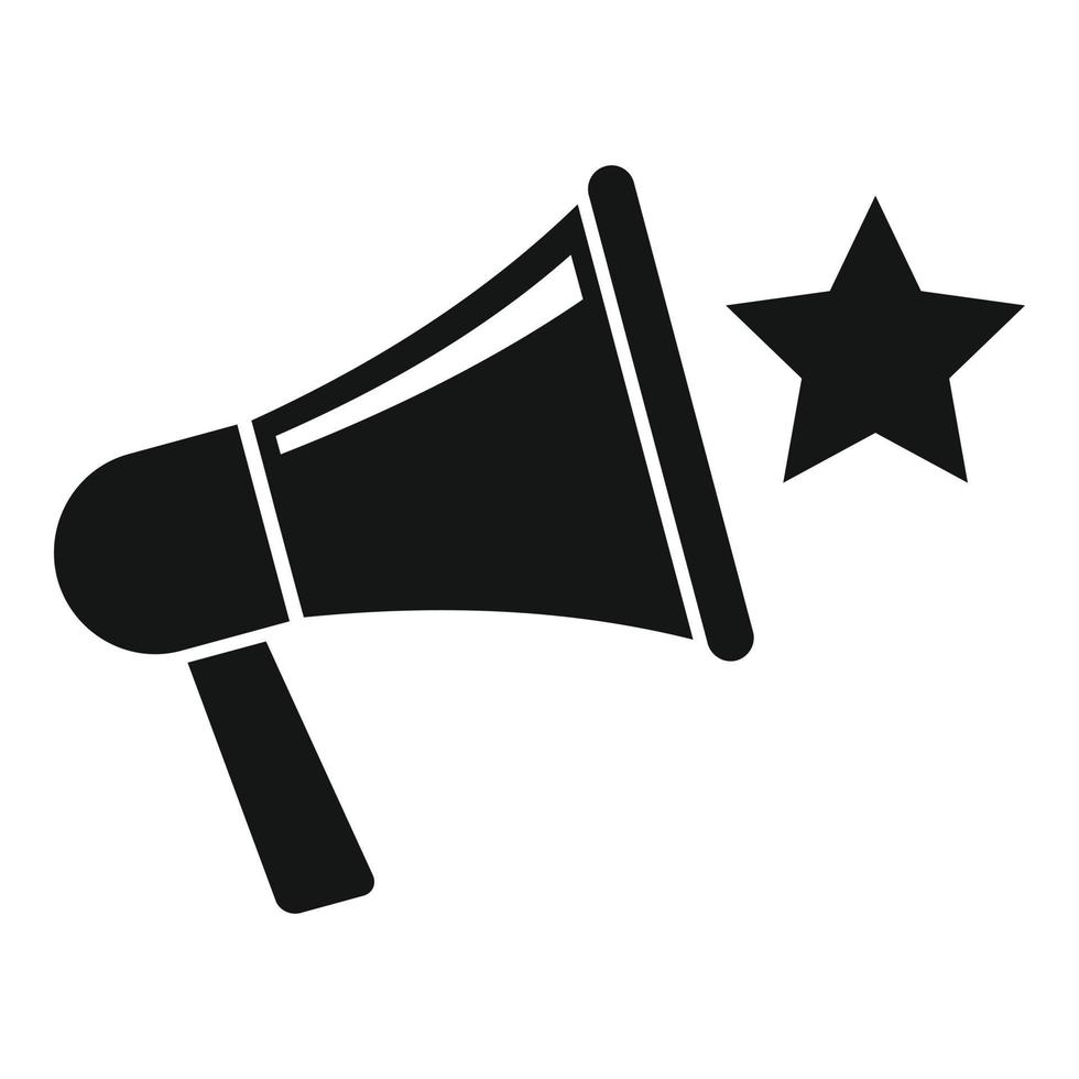 Celebrity megaphone icon, simple style vector