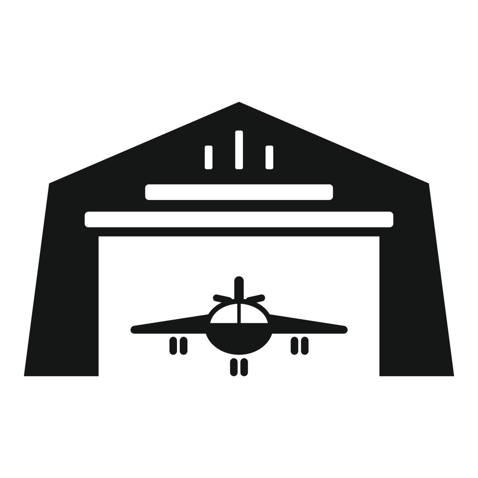 icono de cobertizo de hangar, estilo simple vector