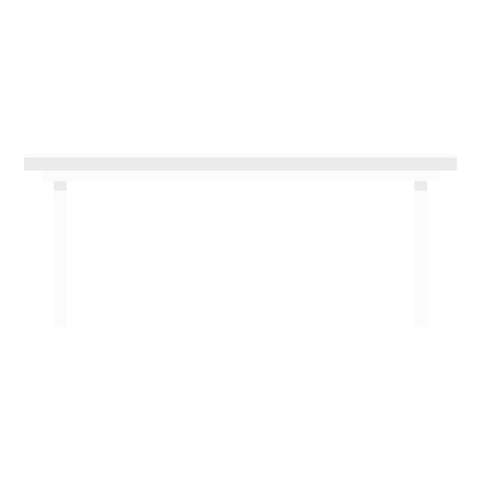 Grey office table icon, flat style vector