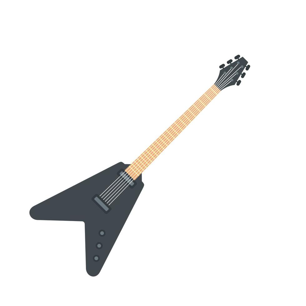 icono de guitarra de rock, estilo plano vector