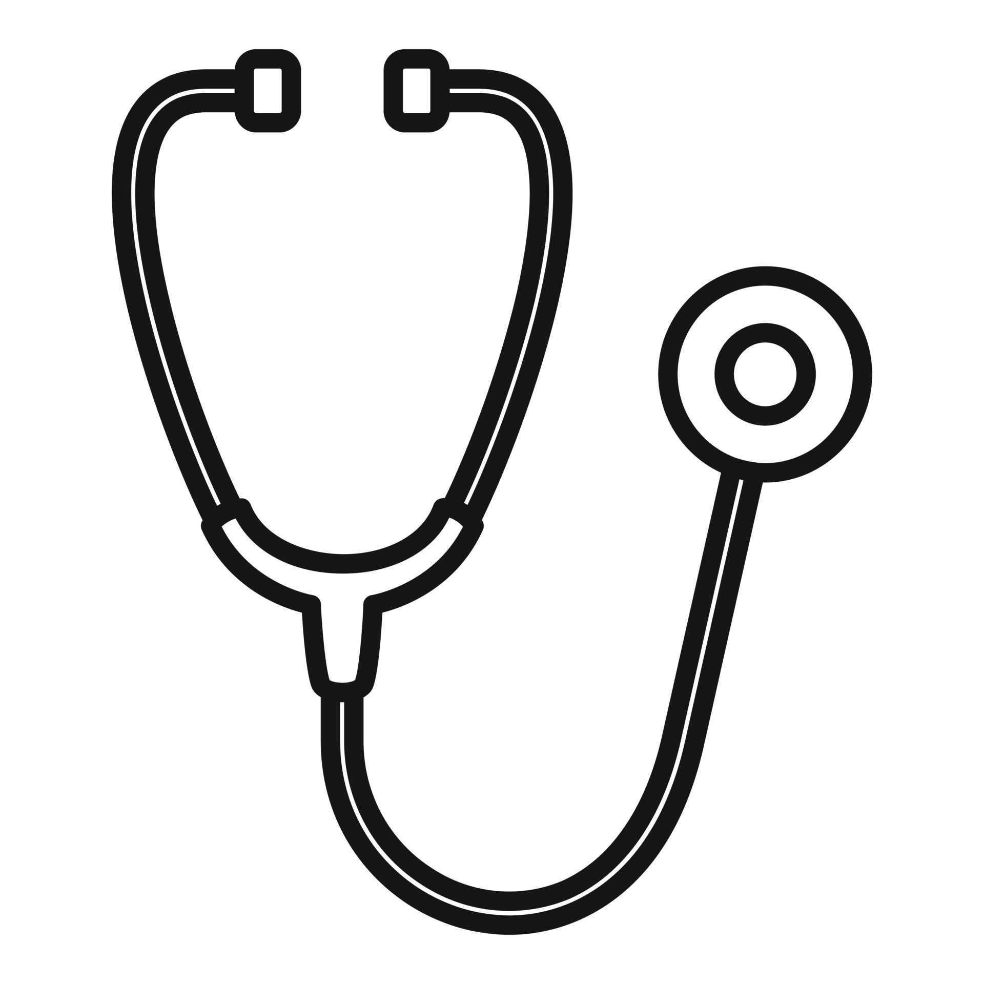 Medical stethoscope icon, outline style 14545256 Vector Art at Vecteezy