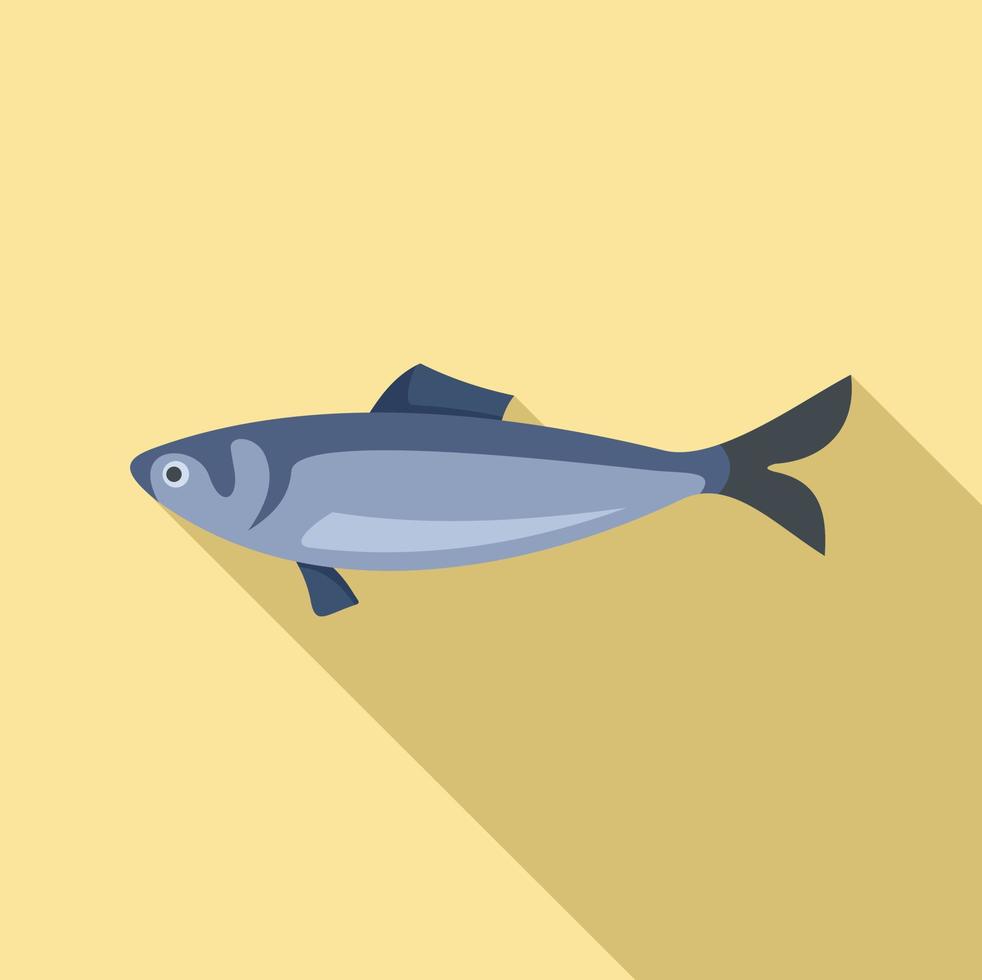 icono de pescado sueco, estilo plano vector